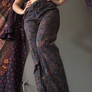 Paisley bell bottom pants